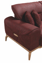 Load image into Gallery viewer, Oslo Burgundy Leather Sofa &amp; Loveseat -