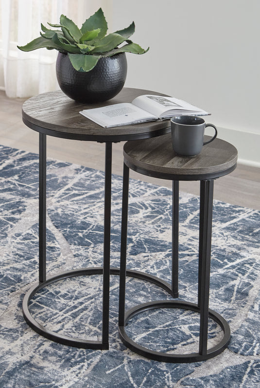 Briarsboro Black/Gray Accent Table (Set of 2)   A4000231