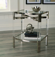 Load image into Gallery viewer, Chaseton Clear/Silver Finish Accent Table   A4000334