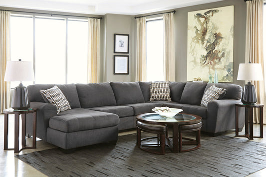 Ambee Slate 3-Piece Sectional with Chaise LAF | 28620