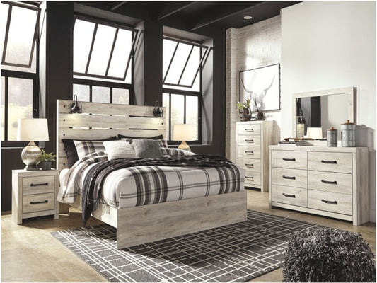 Cambeck Whitewash Panel Bedroom Set |B192