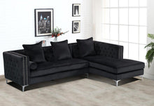 Load image into Gallery viewer, Ava Black Velvet RAF Sectional