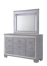 Load image into Gallery viewer, Lillian Silver LED Panel Bedroom Set | B7100