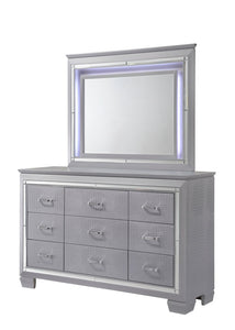 Lillian Silver LED Panel Bedroom Set | B7100