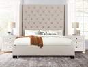 Load image into Gallery viewer, Debbie Queen Khaki Panel Bed SH229