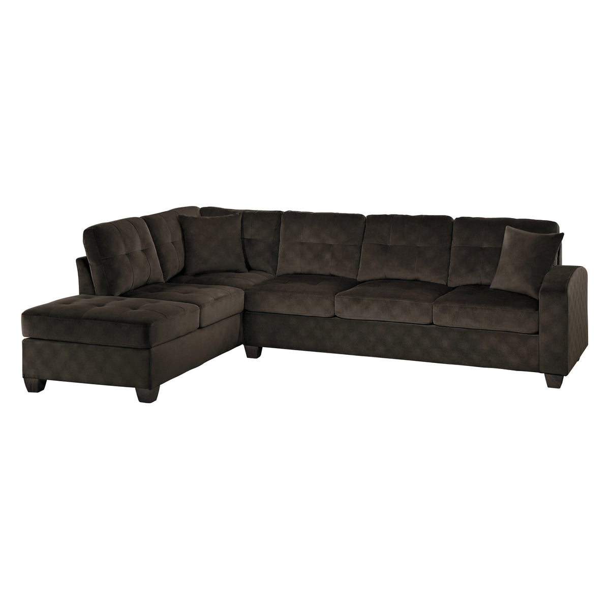 Emilio Chocolate Reversible Sectional 8367