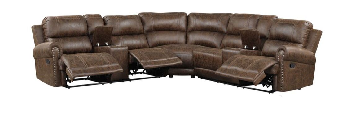 Carrol Brown OVERSIZED Reclining Sectional