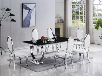 Orchid White 7pc Dining Room Set D2021