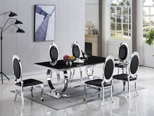 Load image into Gallery viewer, Orchid Black 7pc Dining Room Set D2022