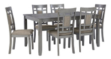 Load image into Gallery viewer, Jayemyer Grey 7pc Dining Room Set D368