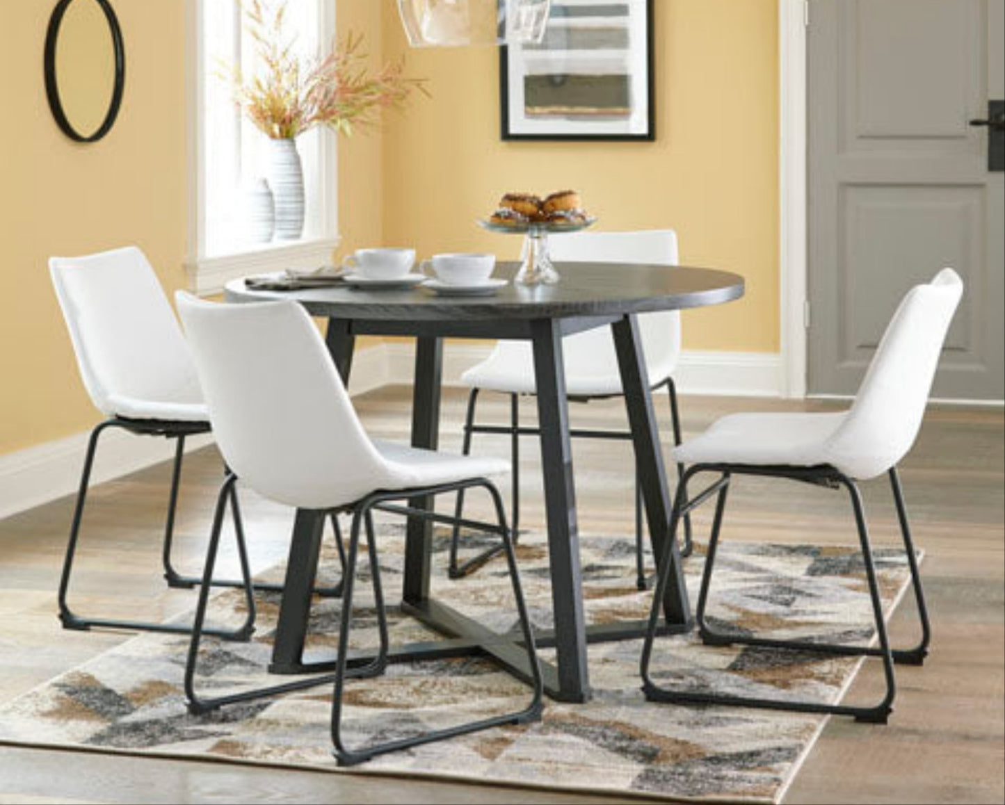 Centiar Grey/White  5pc Dining Set D372