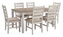 Load image into Gallery viewer, Skempton White/Light Brown 5pc Dining Room Set | D394