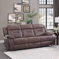 Madrona Hill Brown Reclining Sofa and Loveseat 9989