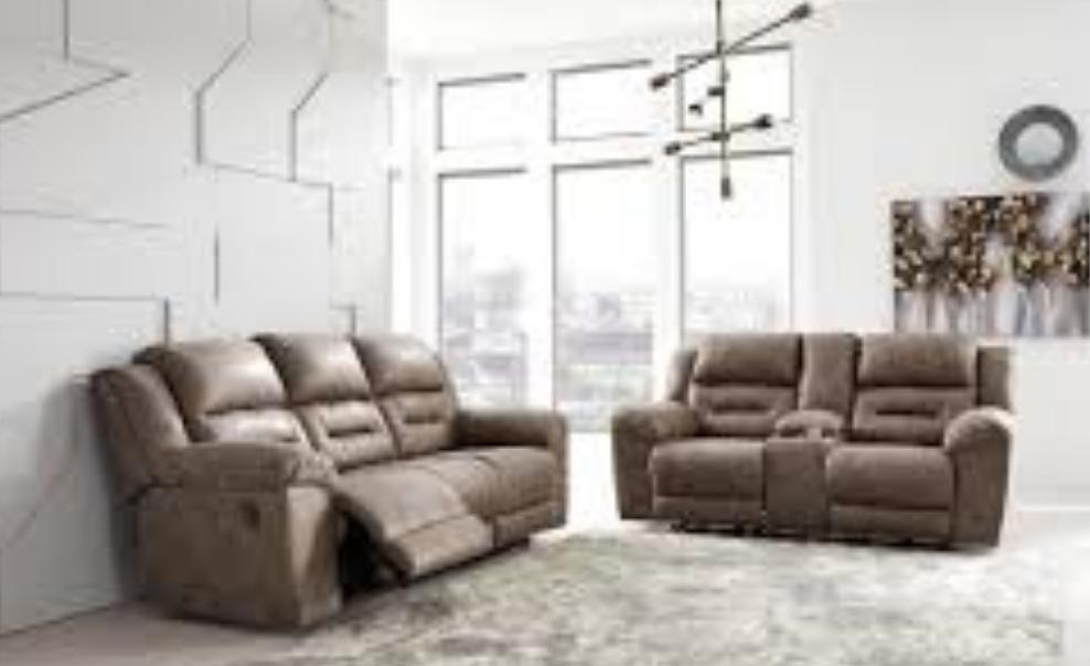 Stoneland Fossil Reclining Sofa and Loveseat 39905