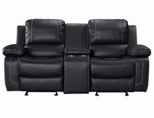 Load image into Gallery viewer, Nova Black Reclining Sofa and Loveseat S3009