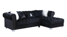 Load image into Gallery viewer, Yaz Black Velvet Sectional S6200