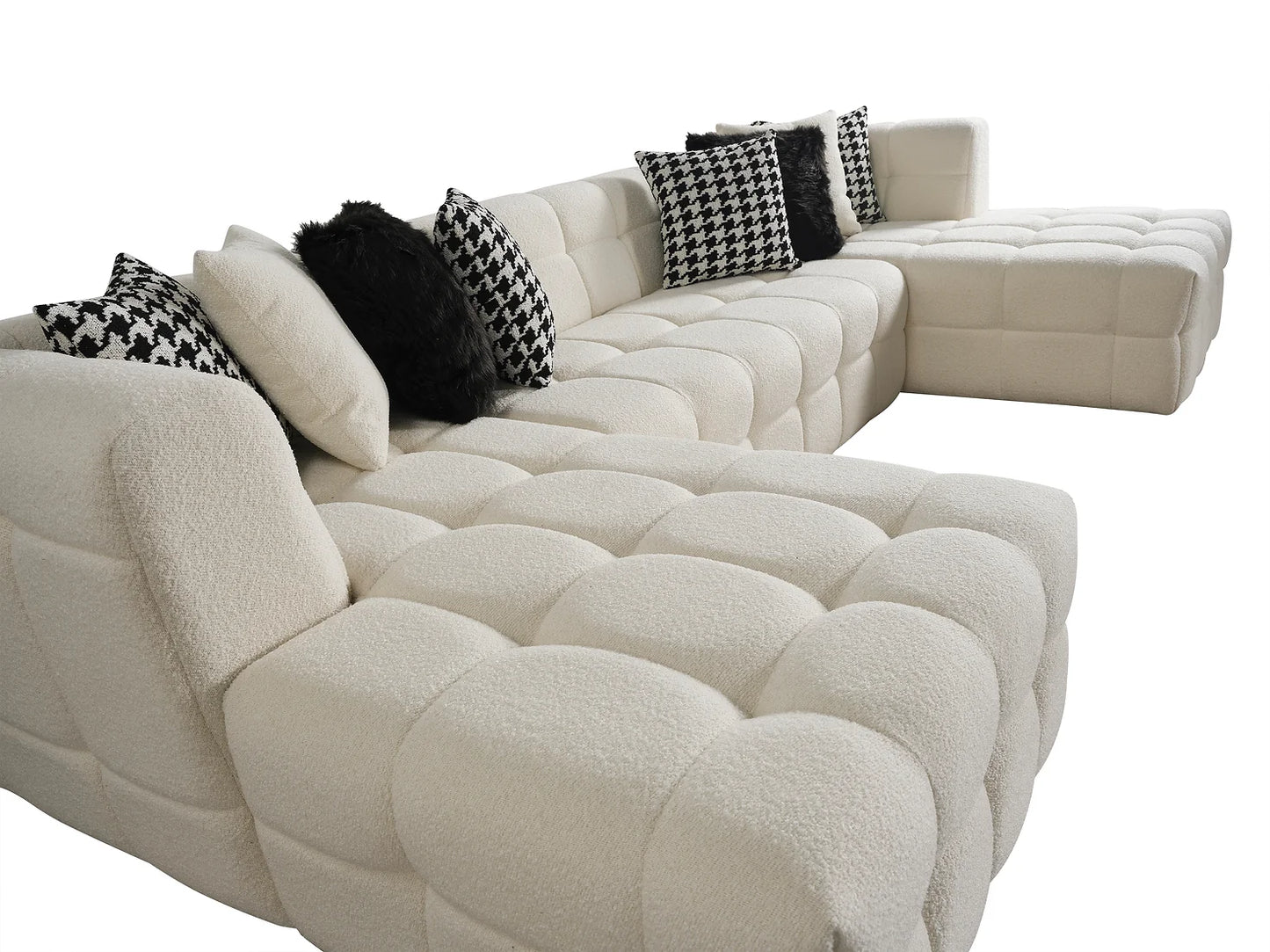 Florida Cream Double Chaise Sectional