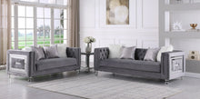 Load image into Gallery viewer, Miley Grey Velvet Sofa and Loveseat S1771