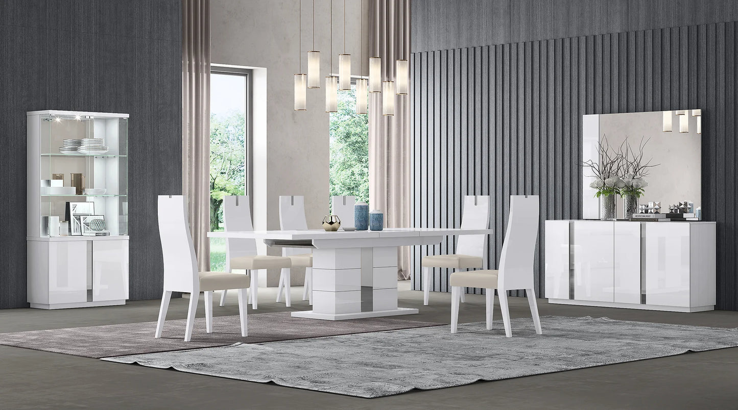 Chloe White Italian Dining Set D82