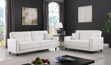 Cozy Cream Sofa and Loveseat S350