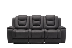 Galaxy Grey Fabric 3pc Reclining Living  Room Set S9009