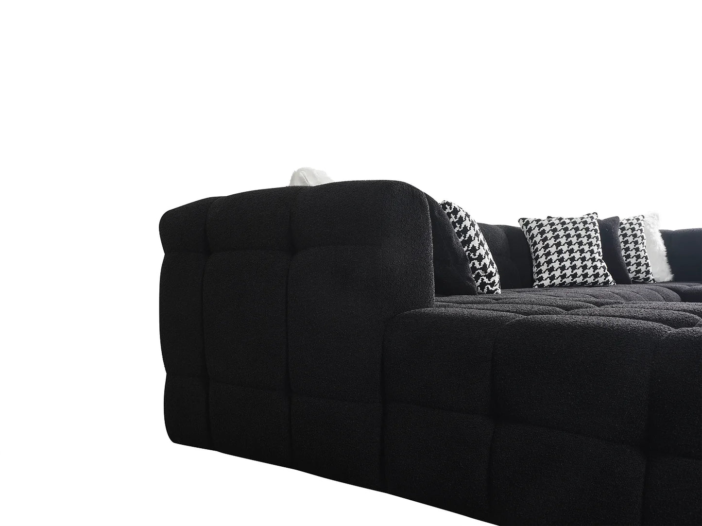 Florida Black Double Chaise Sectional