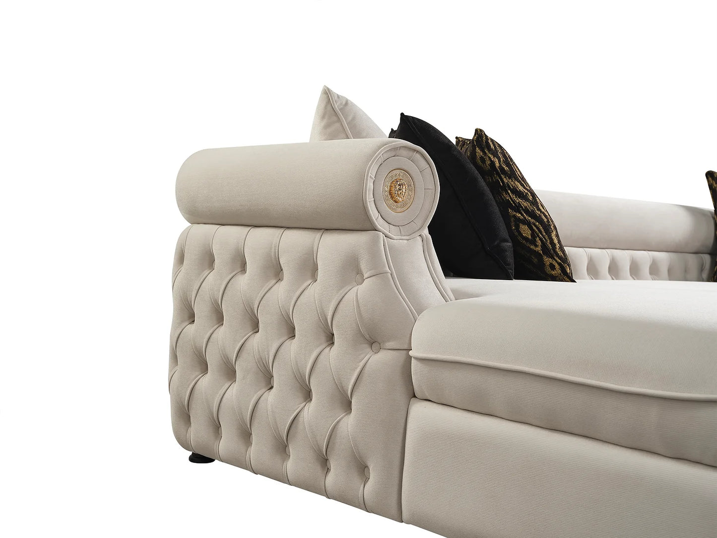 Brooklyn Cream Double Chaise Sectional