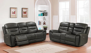 Rosewood Grey Power (TOP GRAIN LEATHER MATCH) 3pc Reclining Set S2226