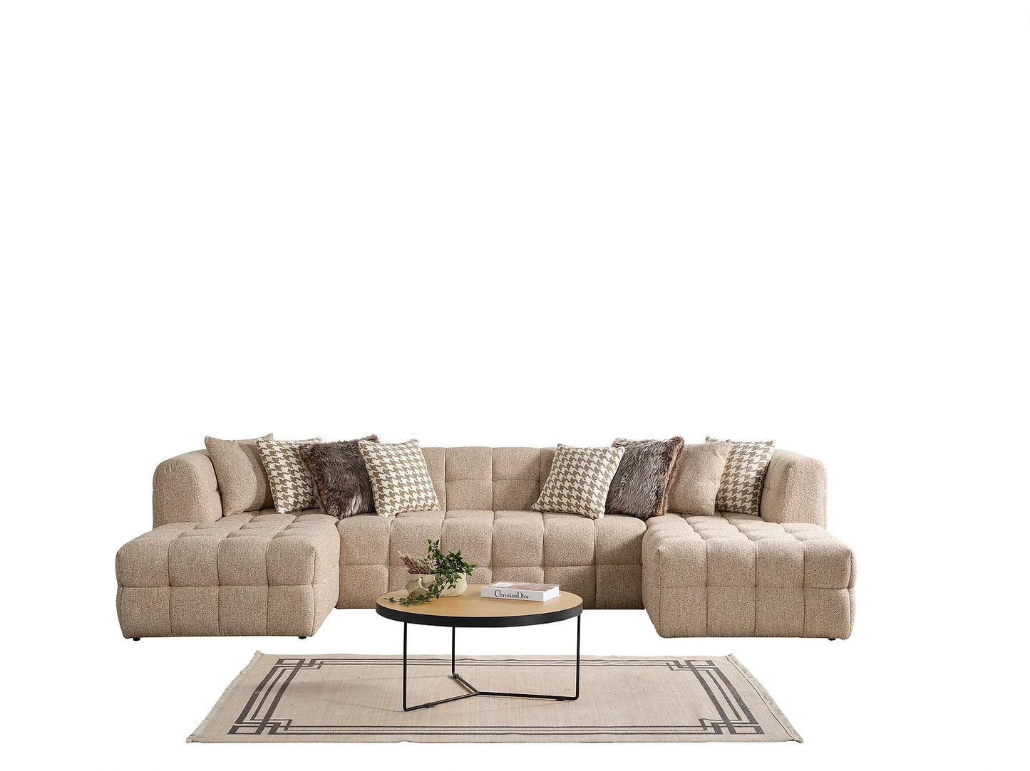 Florida Brown Double Chaise Sectional