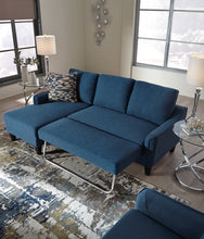 Load image into Gallery viewer, Jarreau Blue Sofa Chaise Sleeper 11503