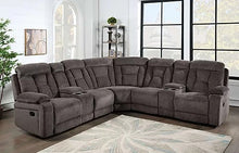 Load image into Gallery viewer, Lucca Gray Fabric Reclining Sectional Sofa S2002