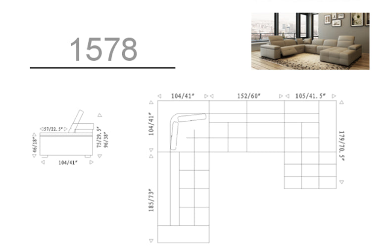 Miamo Cream Sectional MI 1578