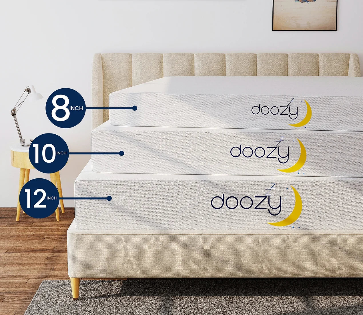 Doozy 10" Queen Cool Gel Foam Mattress - Harwin Furniture