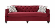 Load image into Gallery viewer, Bing Cherry Fabric Sofa and Loveseat S16150