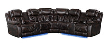 Load image into Gallery viewer, Lucky Charm Brown LED/BLUETOOTH SPEAKERS Reclining Sectional S2021