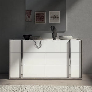 Treviso Collection White/Grey Italian Bedroom Set