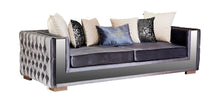 Load image into Gallery viewer, Bronte Grey Velvet Sofa and Loveseat S6000