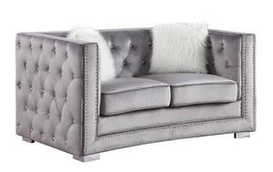 Paris II Gray Sofa and Loveseat S4112