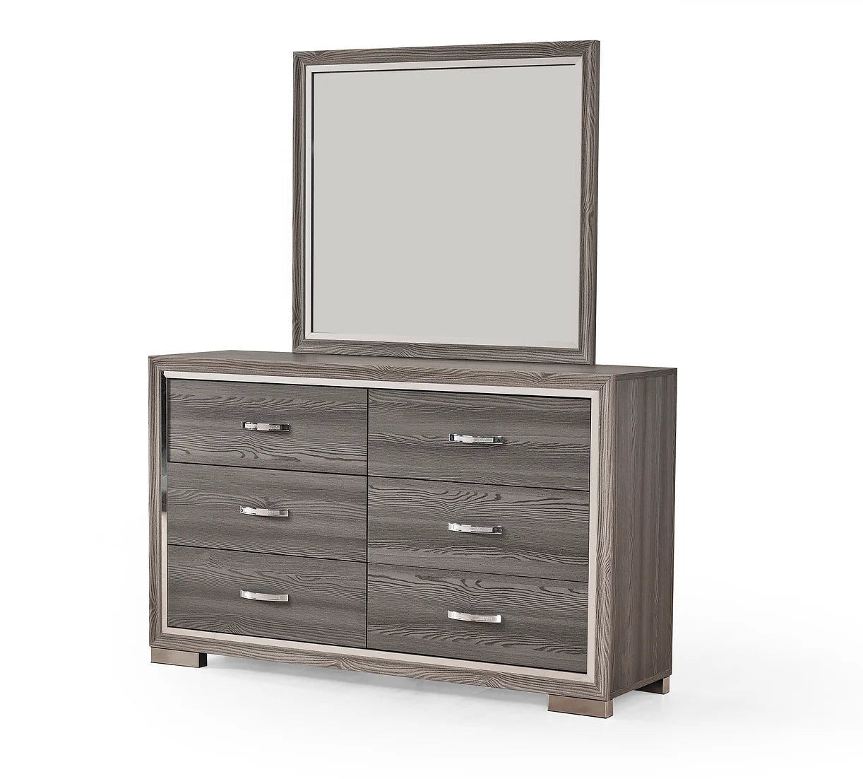 Rino Gray Panel LED Bedroom Set B948