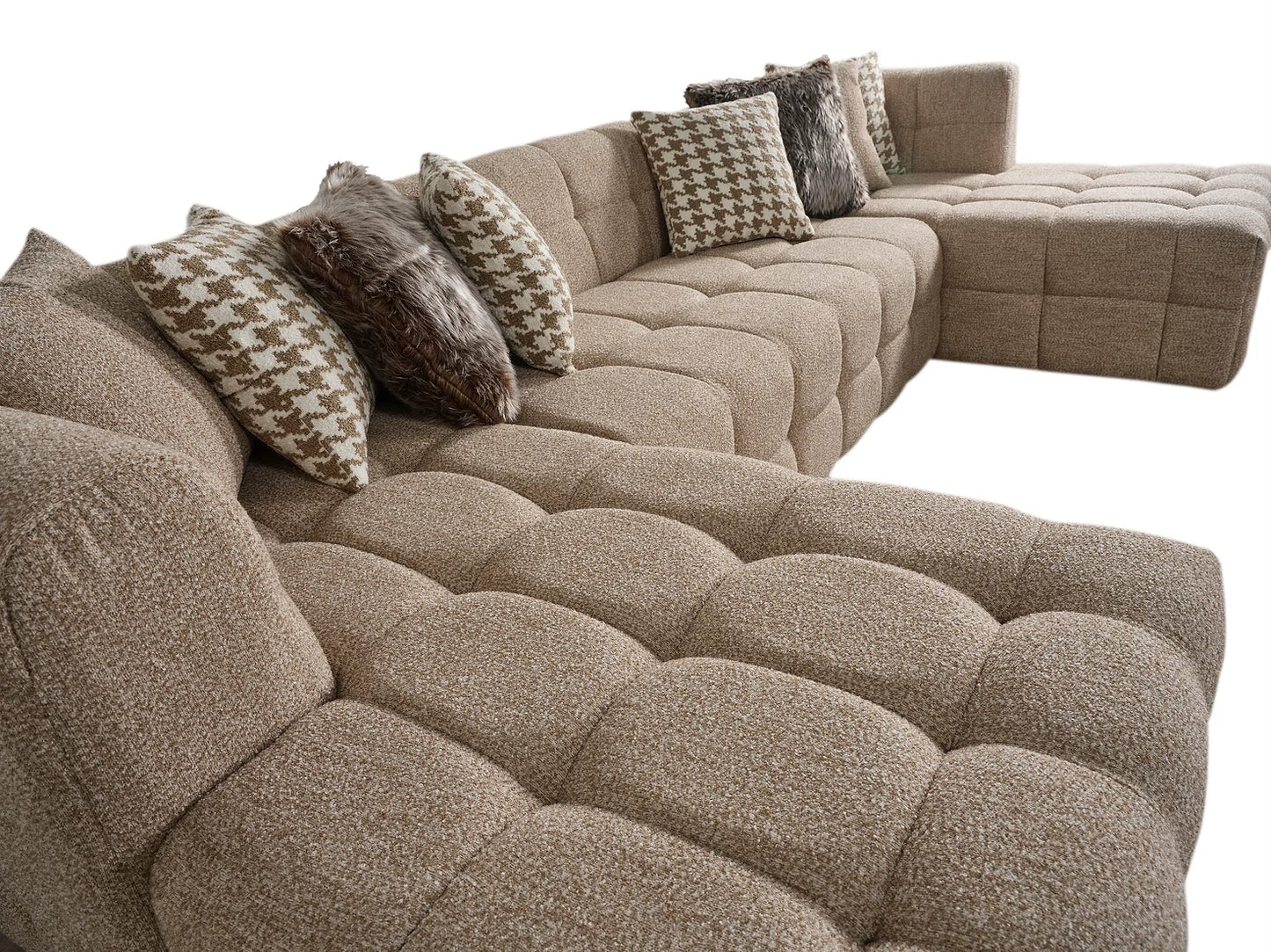 Florida Brown Double Chaise Sectional