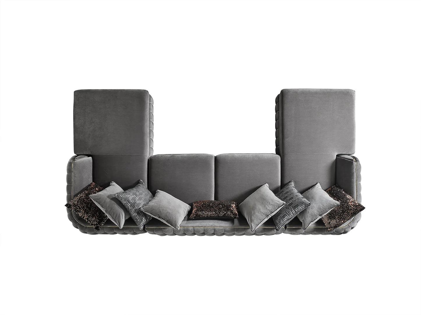 Sicilya Grey Double Chaise Sectional