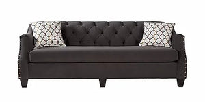 Bing Ash Gray Fabric Sofa and Loveseat S16150