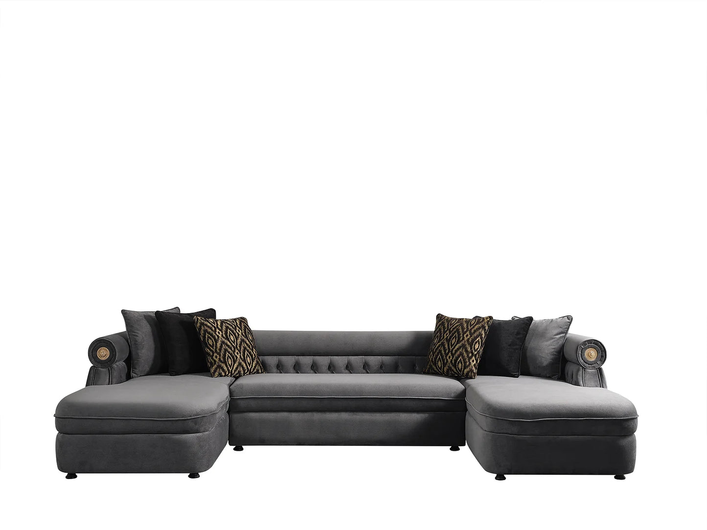 Brooklyn Grey Double Chaise Sectional