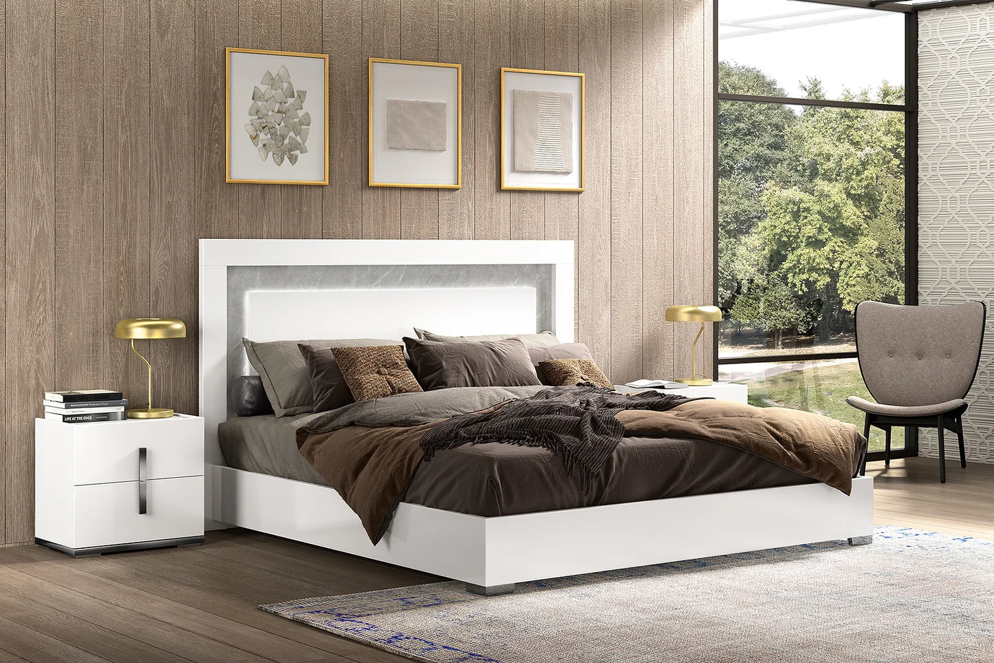 Mara Collection LED Italian Bedroom Set