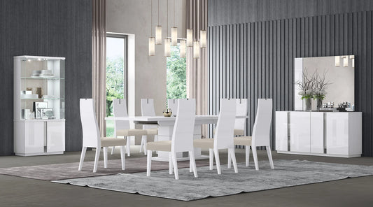 Chloe White Italian Dining Set D82