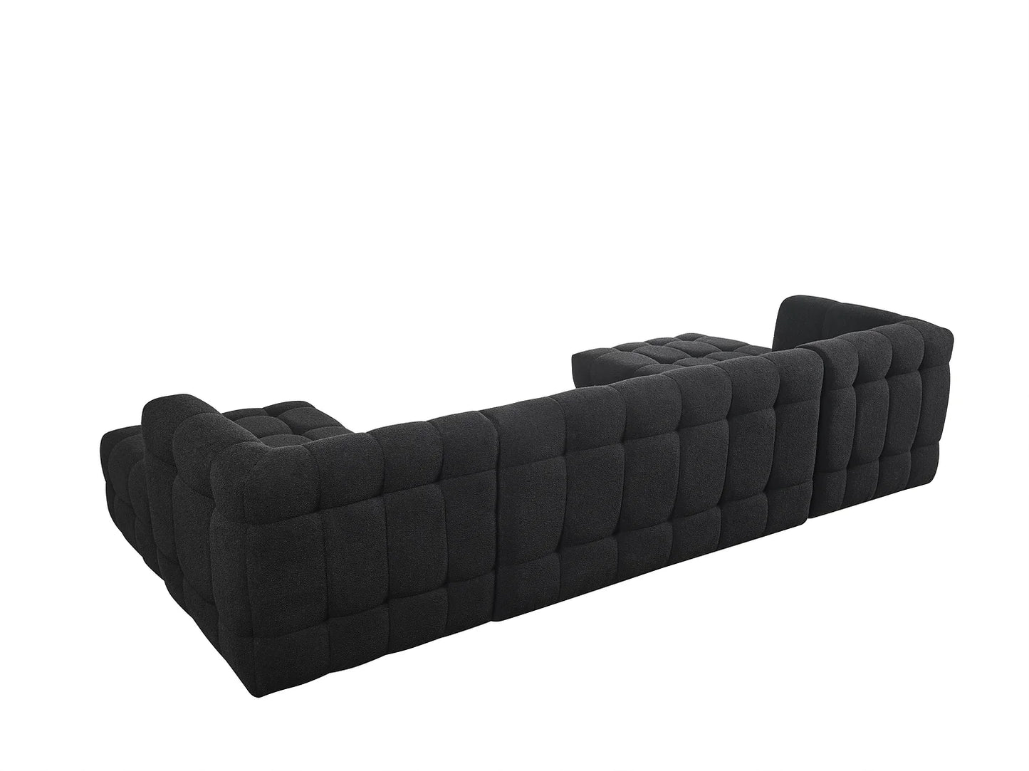 Florida Black Double Chaise Sectional