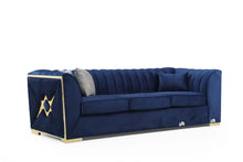 Load image into Gallery viewer, Ariana Blue Velvet Sectional S6105