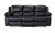 Load image into Gallery viewer, Nova Black Reclining Sofa and Loveseat S3009