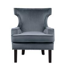 Load image into Gallery viewer, Lapis Gray Velvet Accent Chair 1190