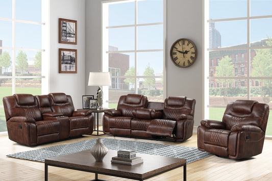 Galveston OVERSIZED  Brown 3pc Reclining Set